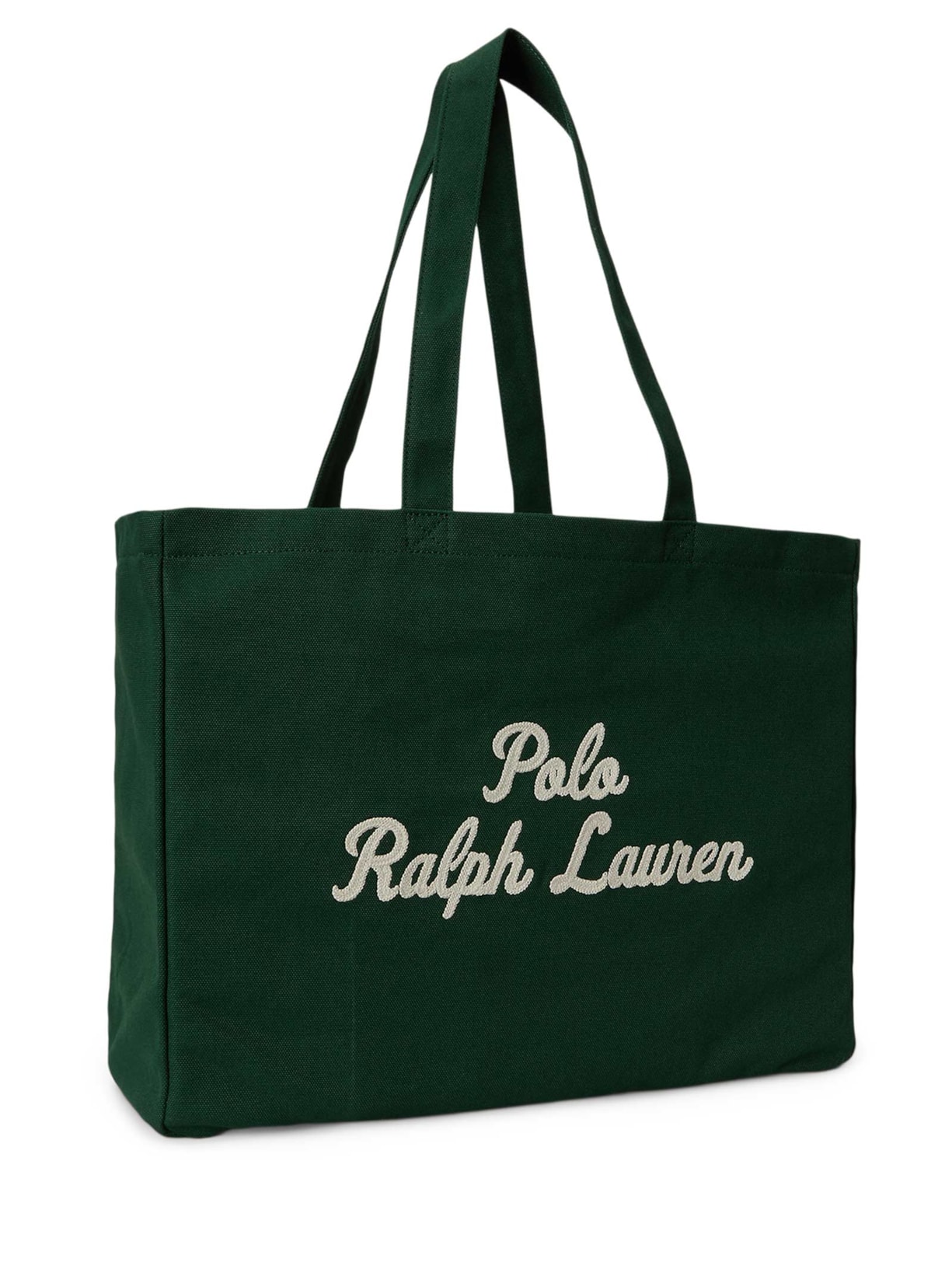 Bolsa Masculina Tote Grande De Canvas Bordada Prl Verde Polo Ralph Lauren