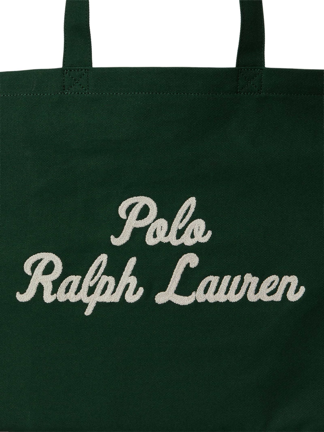 Bolsa Masculina Tote Grande De Canvas Bordada Prl Verde Polo Ralph Lauren