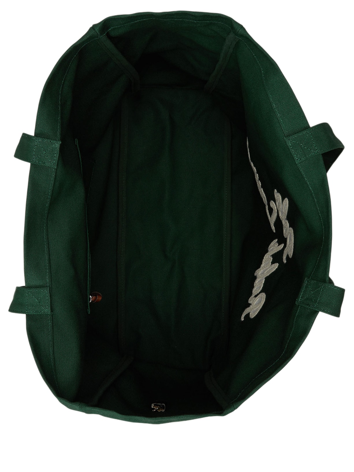 Bolsa Masculina Tote Grande De Canvas Bordada Prl Verde Polo Ralph Lauren
