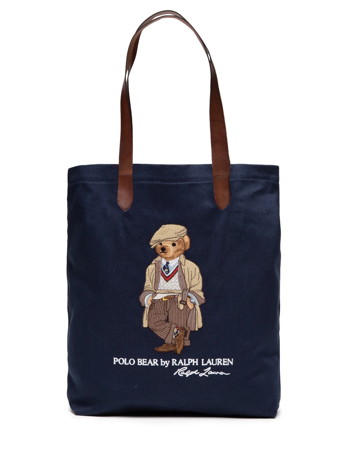 Bolsa Masculina Tote Média Seasonal Bear Azul Polo Ralph Lauren