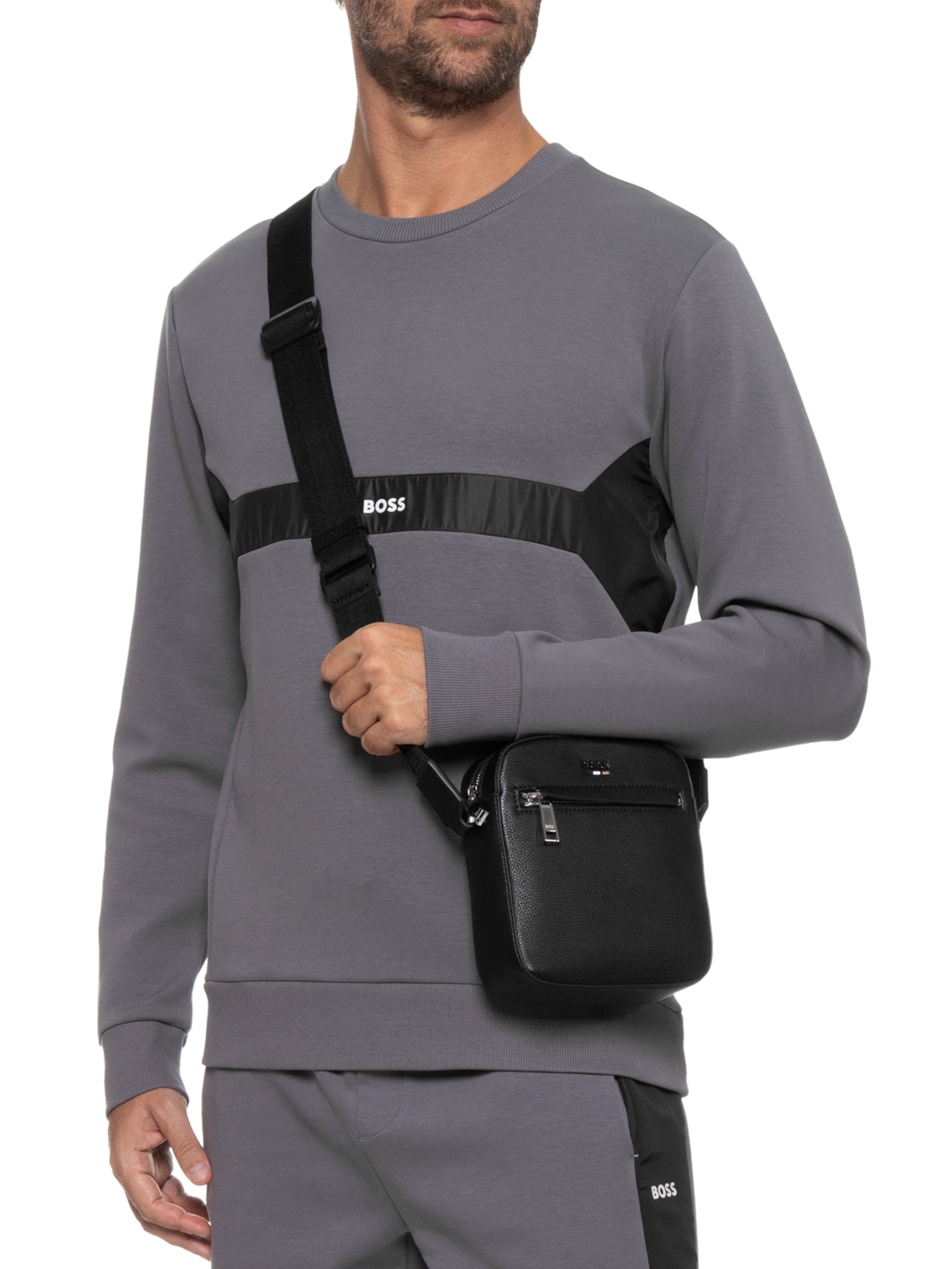 Bolsa Masculino Ray Ns Zip Preto Boss