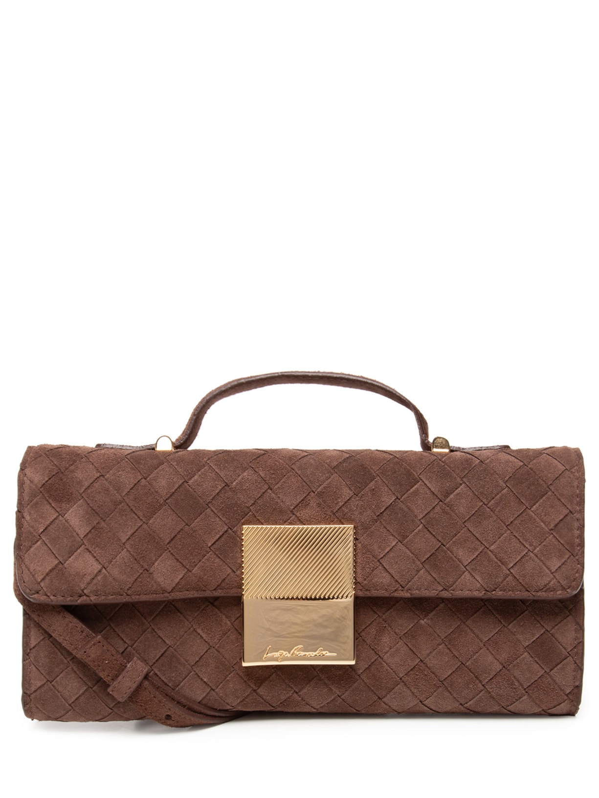 Bolsa Média Camurção Tressê - Marrom