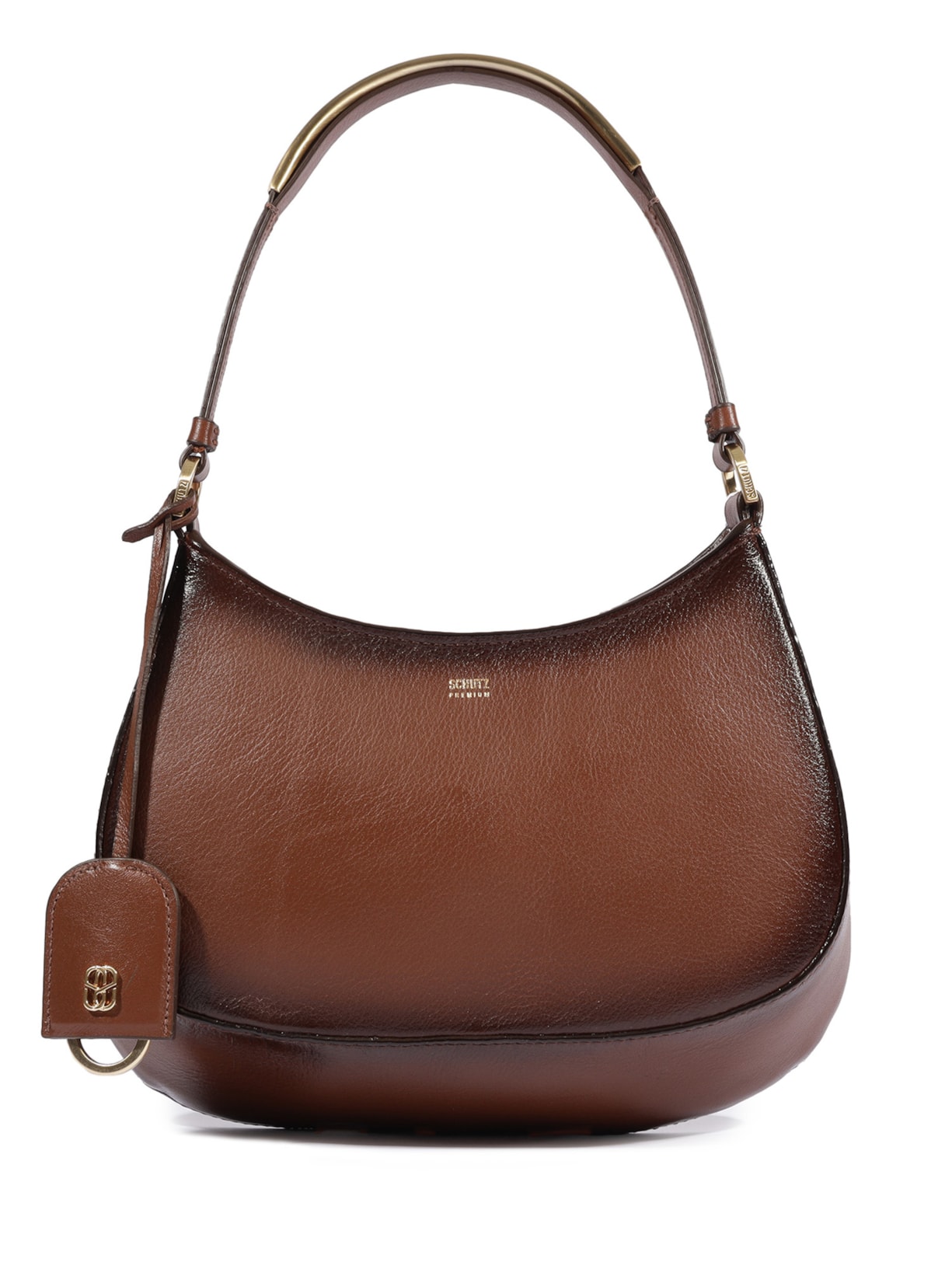 Bolsa Média Soft Calf Lisbo Marrom Schutz