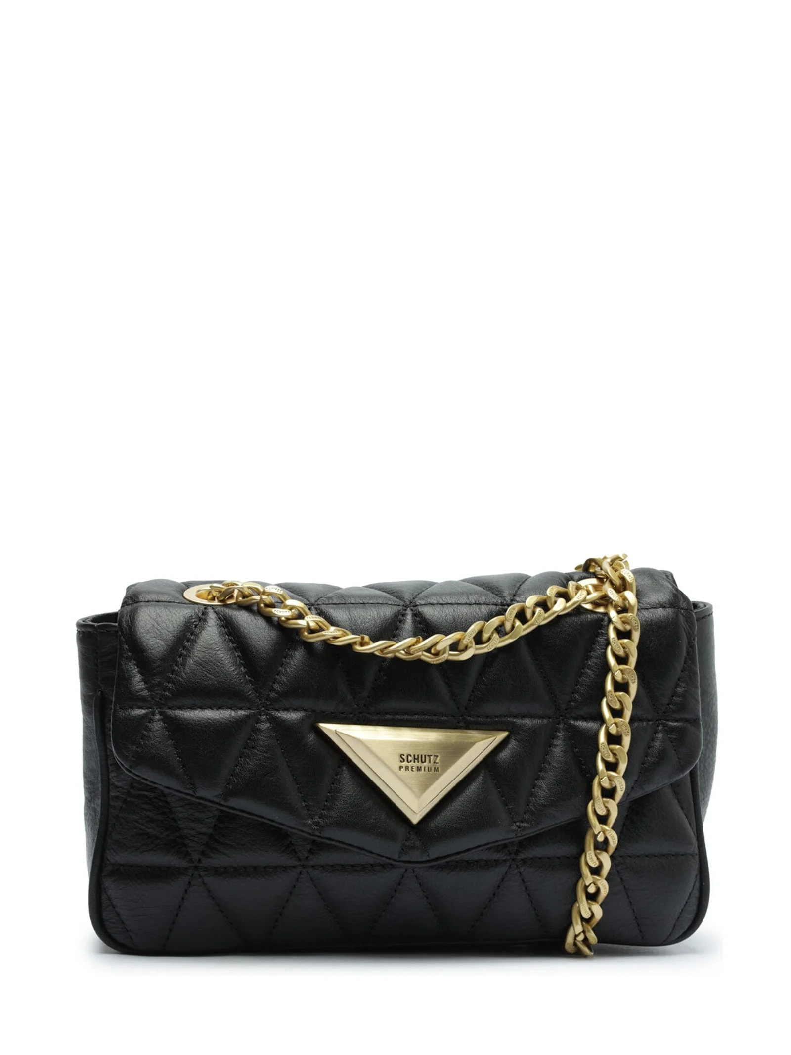Schutz - Bolsa Média Tiracolo 944 Matelassê - Preto
