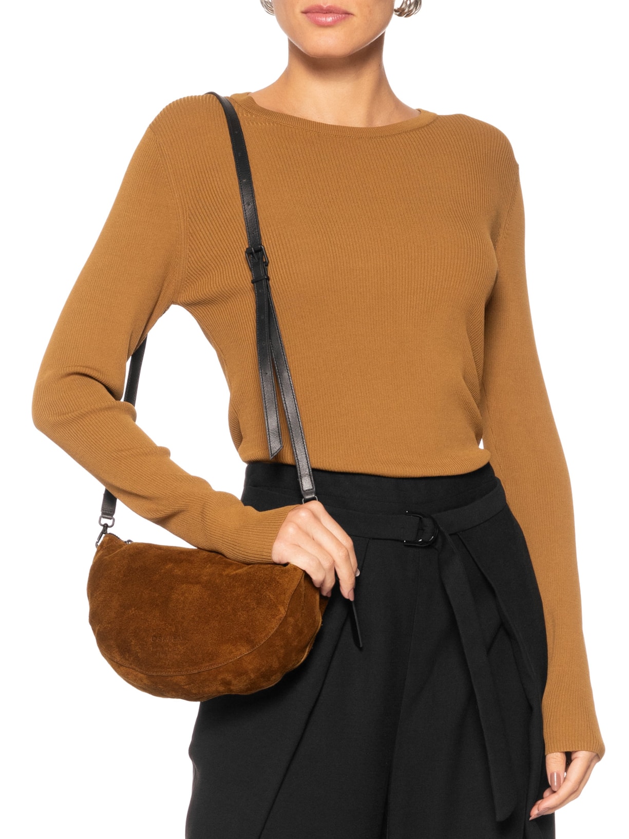 Bolsa Mini Andiroba Camurça Feminina Marrom Osklen