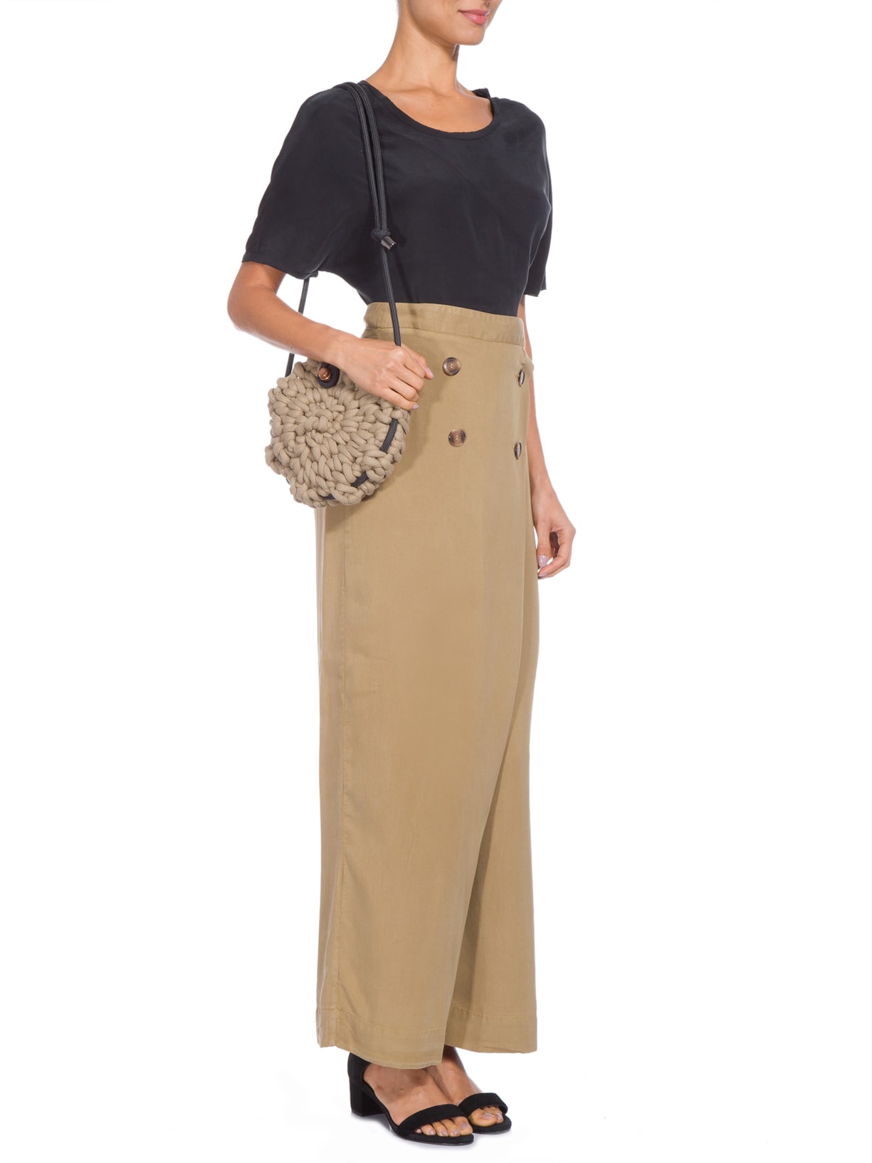 Bolsa Nordic Redonda Bege Drê Magalhães