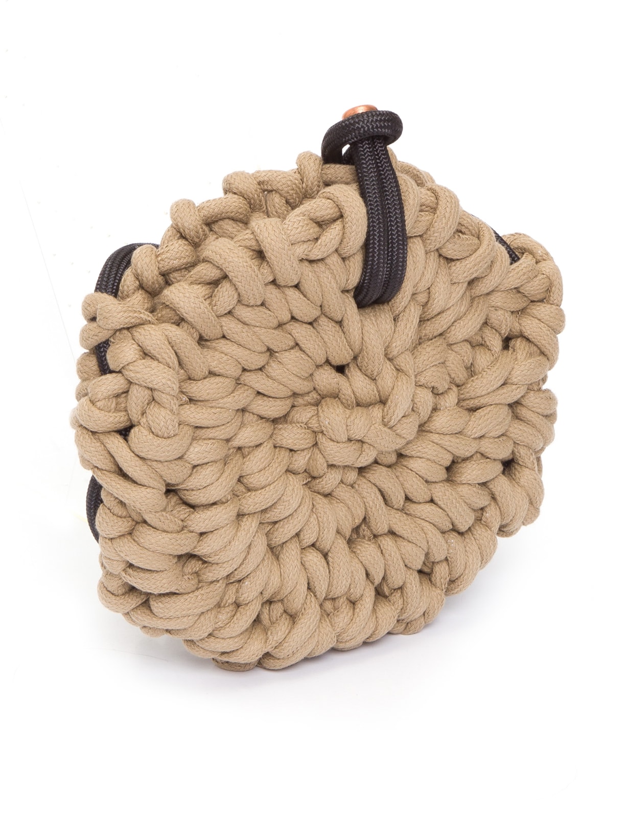 Bolsa Nordic Redonda Bege Drê Magalhães