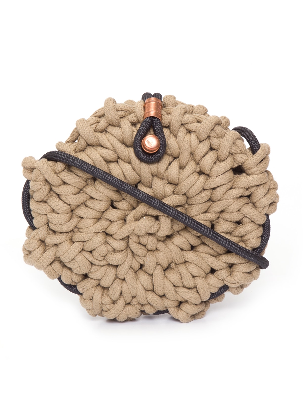 Bolsa Nordic Redonda Bege Drê Magalhães