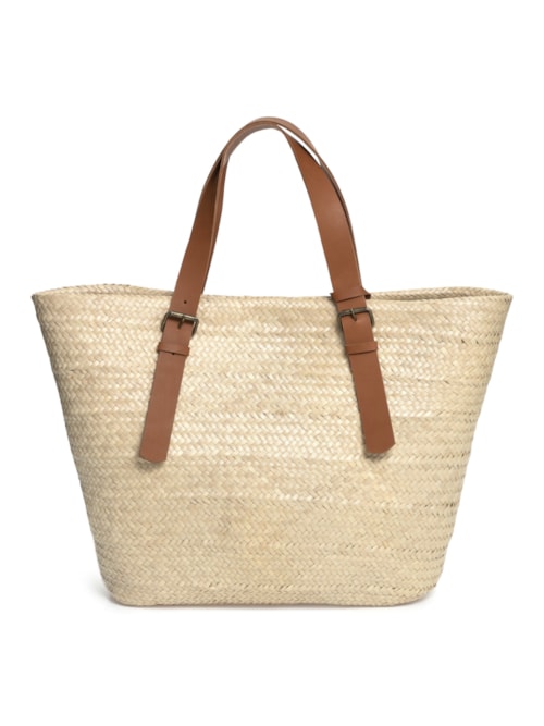 Bolsa Palha Alça Couro