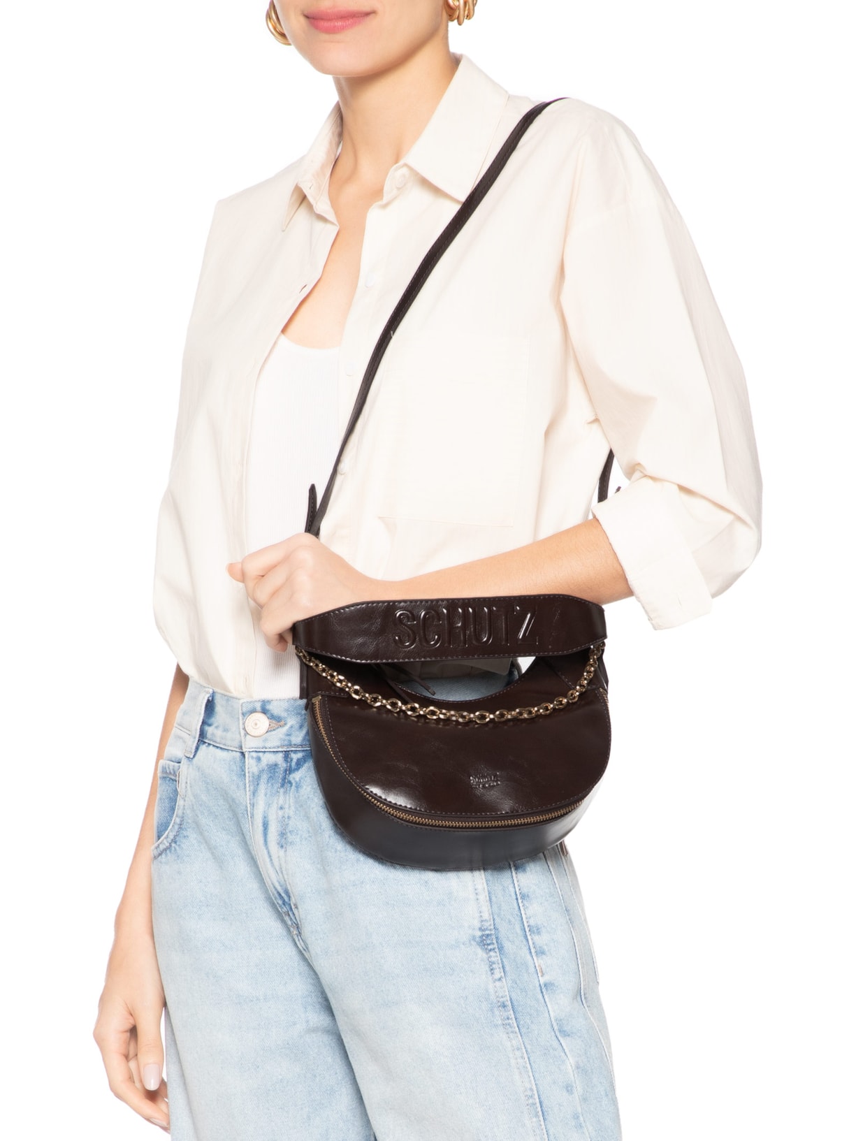 Bolsa Pequena Napa Madrid Oth Marrom Schutz