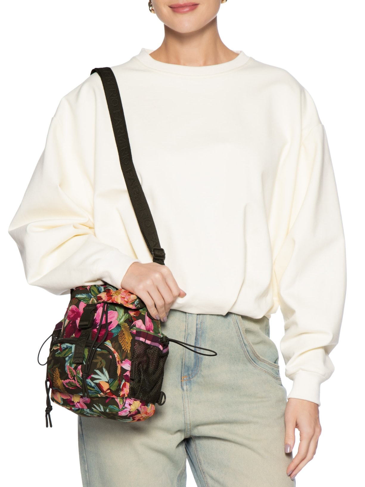 Bolsa Pipoquinha Painted Flowers  Verde Farm Etc