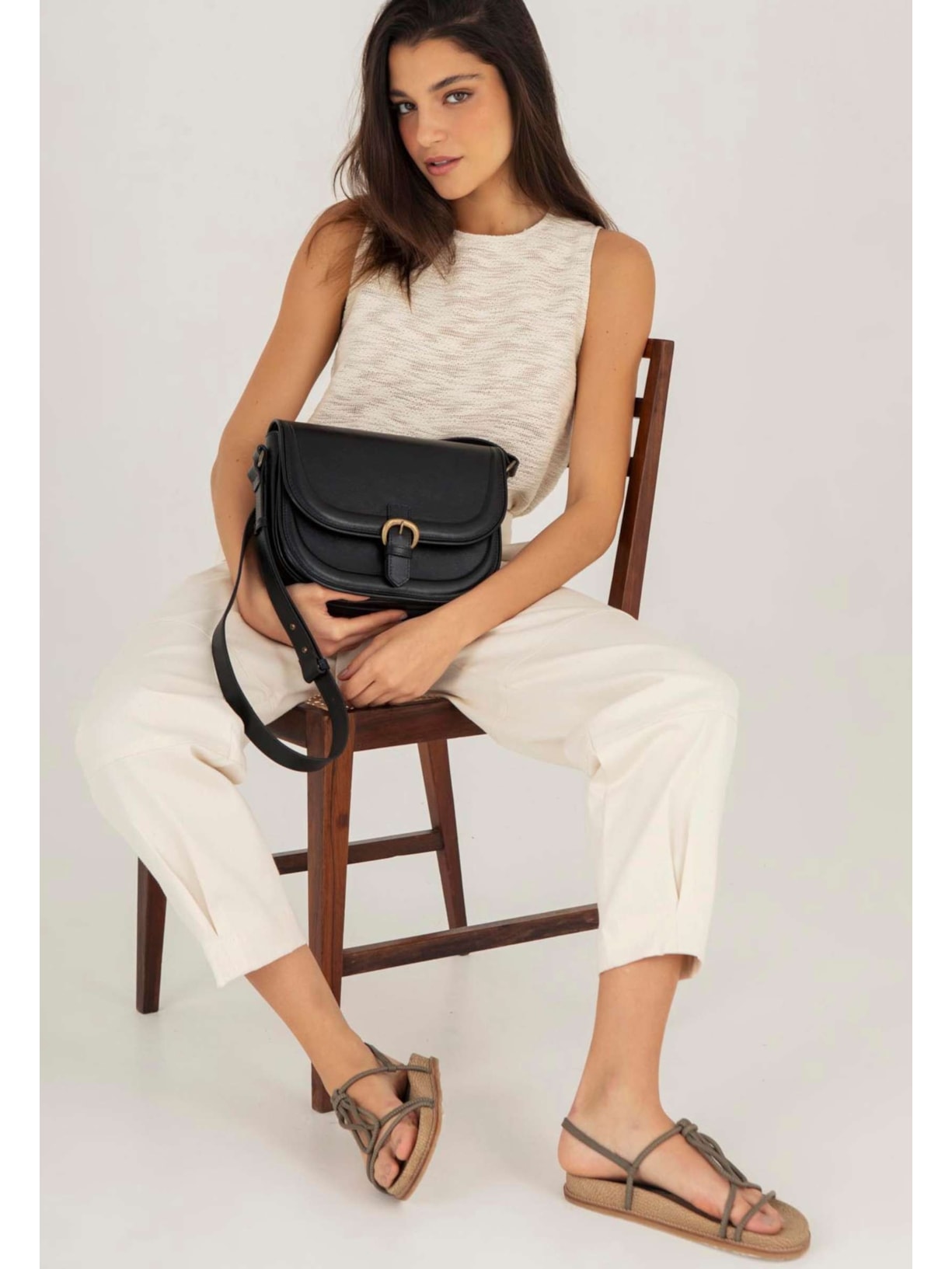 Bolsa Sevilha Preta Cabana Crafts