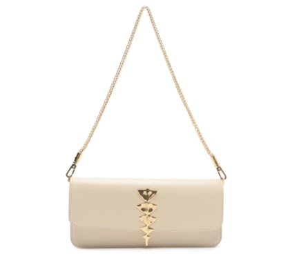 Bolsa Shoulder Couro Pequena - Branco