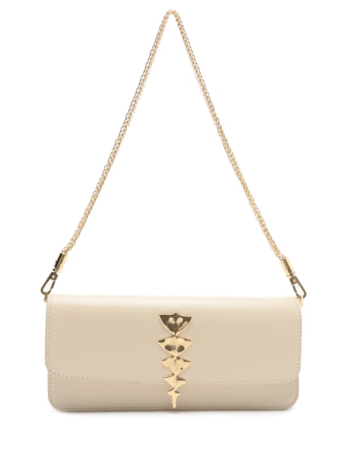 Bolsa Shoulder Couro Pequena - Branco