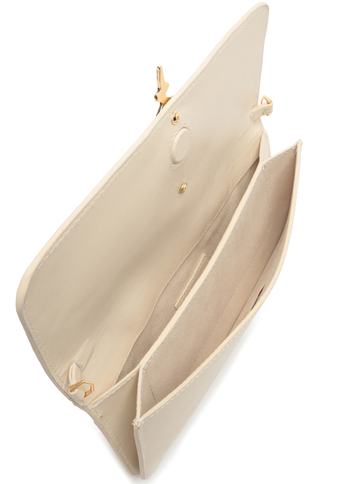 Bolsa Shoulder Couro Pequena Branco Arezzo + Lenny Niemeyer