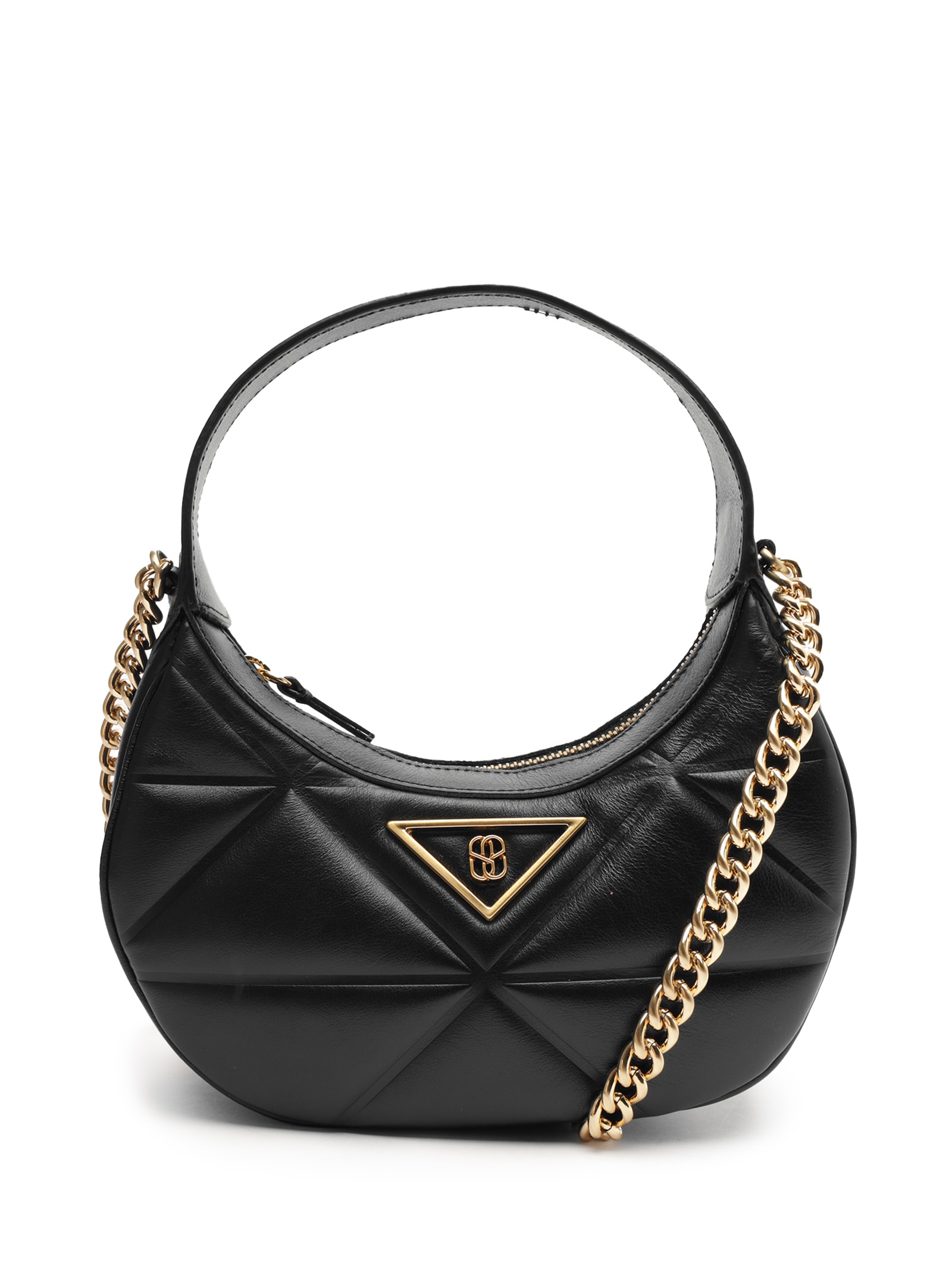 Bolsa Shoulder Poppy Couro - Preto - SCHUTZ