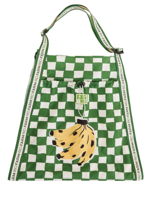 Bolsa Sling Surf Quadriculado Sonho - Verde