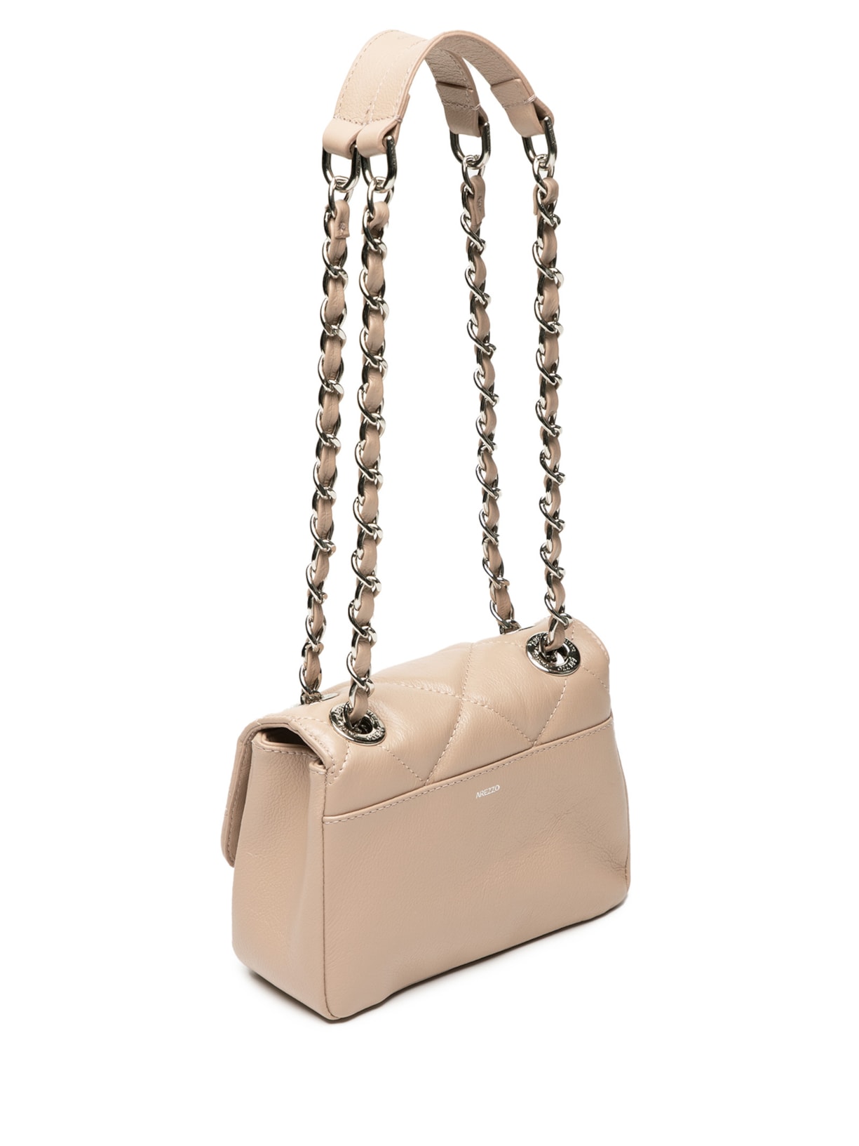 Bolsa Tiracolo Couro Mizz Pequena Bege Arezzo