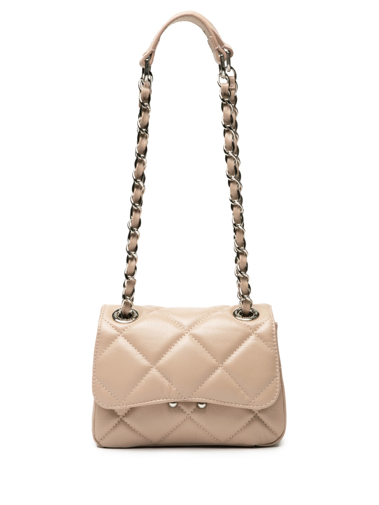 Bolsa Tiracolo Couro Mizz Pequena Bege Arezzo