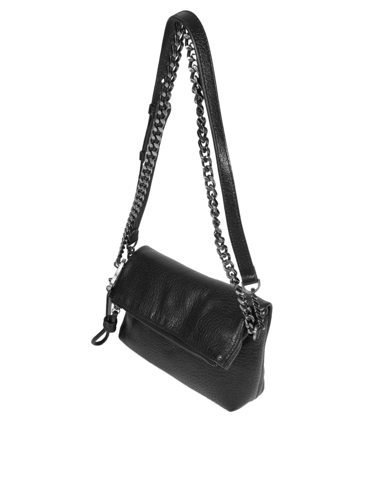 Bolsa Tiracolo Crossbody Elliot Pequena Couro Preto Schutz