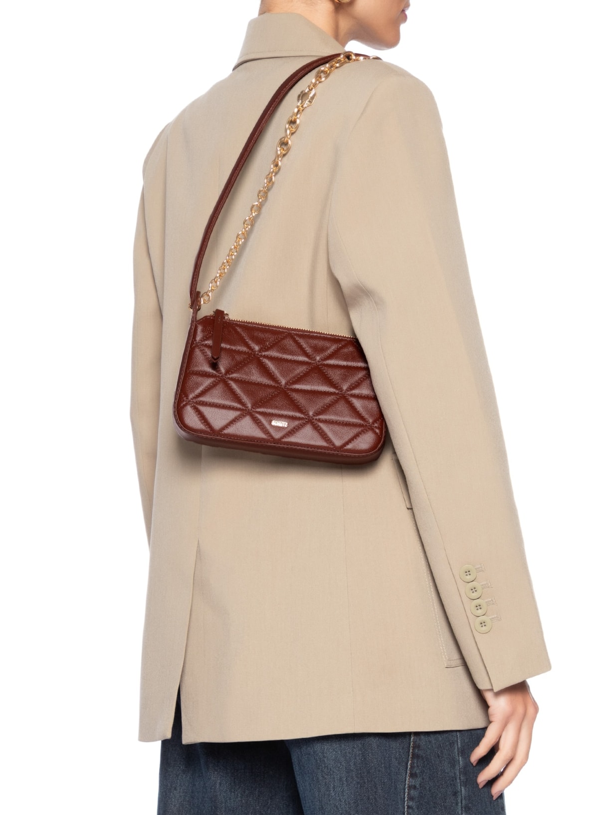 Bolsa Tiracolo Feminina Pequena Marrom Schutz