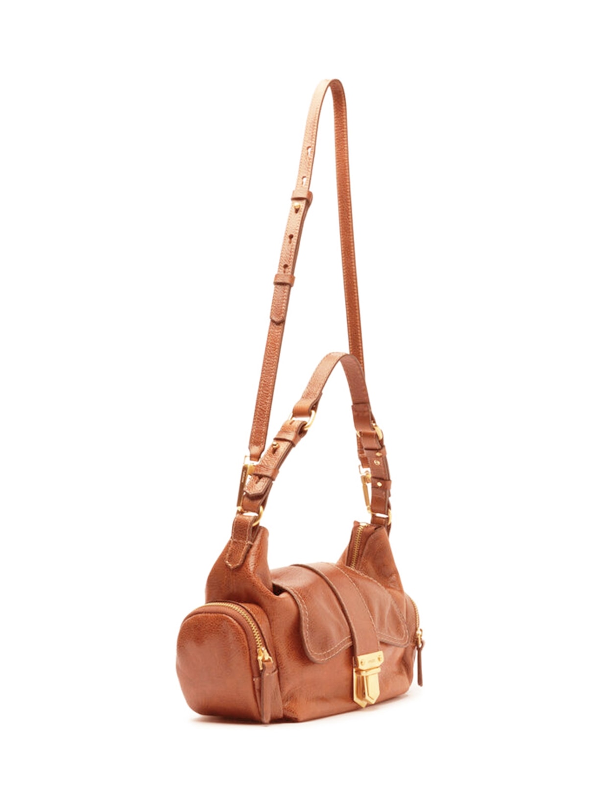 Bolsa Tiracolo Marrom Couro Média Bolsos Marrom Arezzo