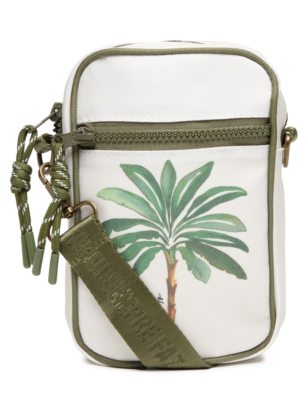 Bolsa Transversal Estampa Tropicana - Branco