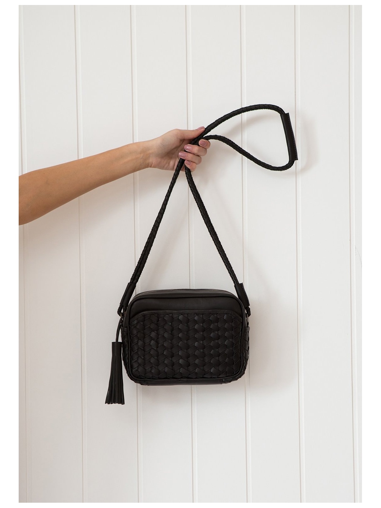 Bolsa Tressê Preta Cabana Crafts