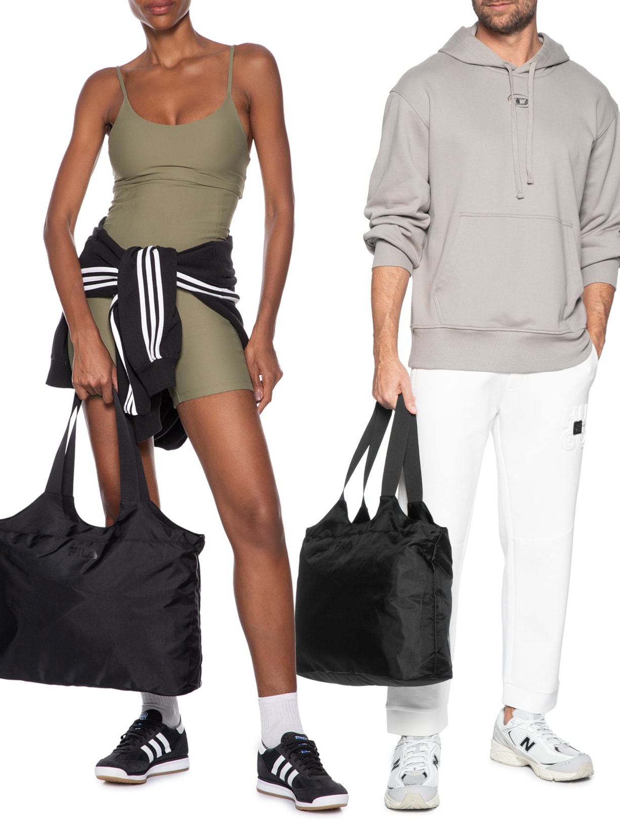 Bolsa Unissex De Ombro Functional Tote Preto Fila