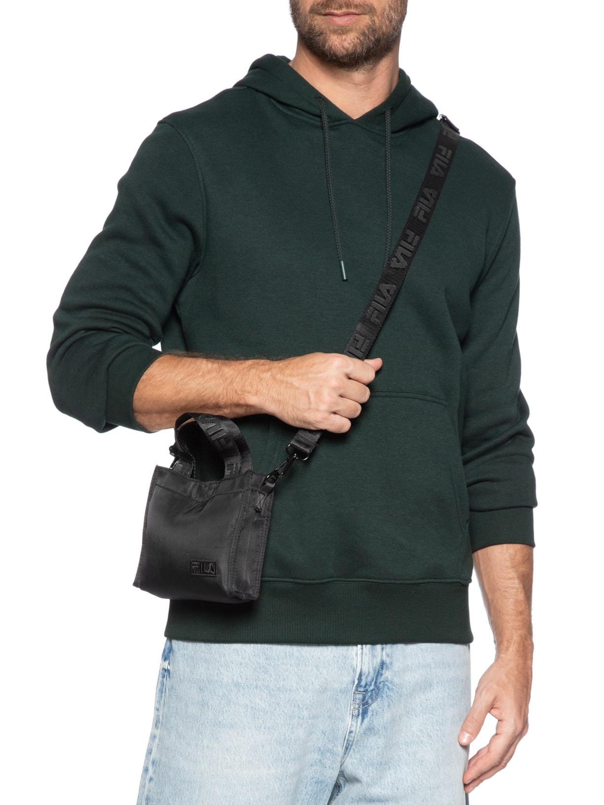 Bolsa Unissex Lateral Sport Life Preto Fila