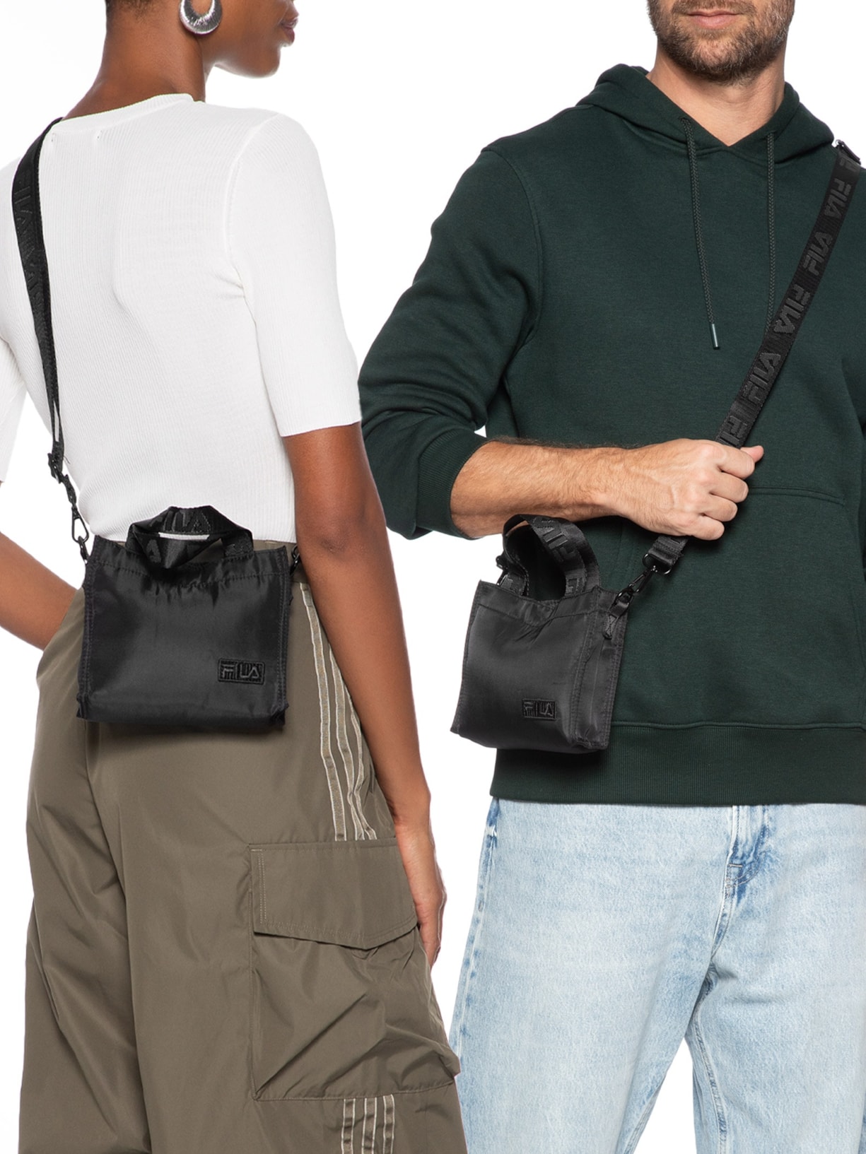 Bolsa Unissex Lateral Sport Life Preto Fila