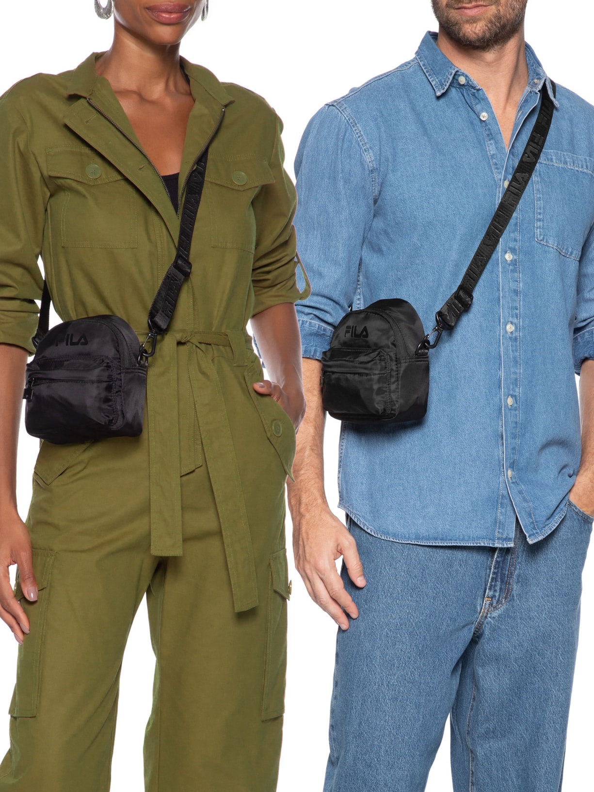 Bolsa Unissex Lateral Sport Style Preto Fila