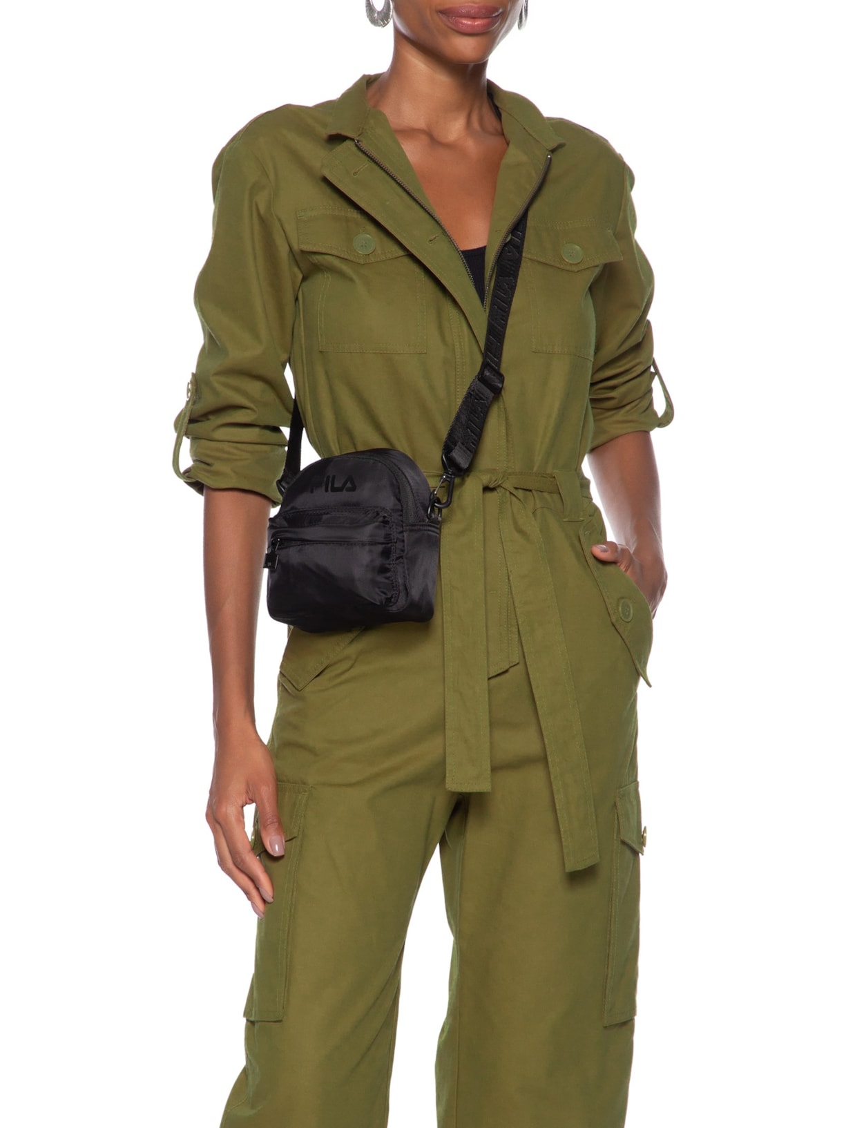 Bolsa Unissex Lateral Sport Style Preto Fila