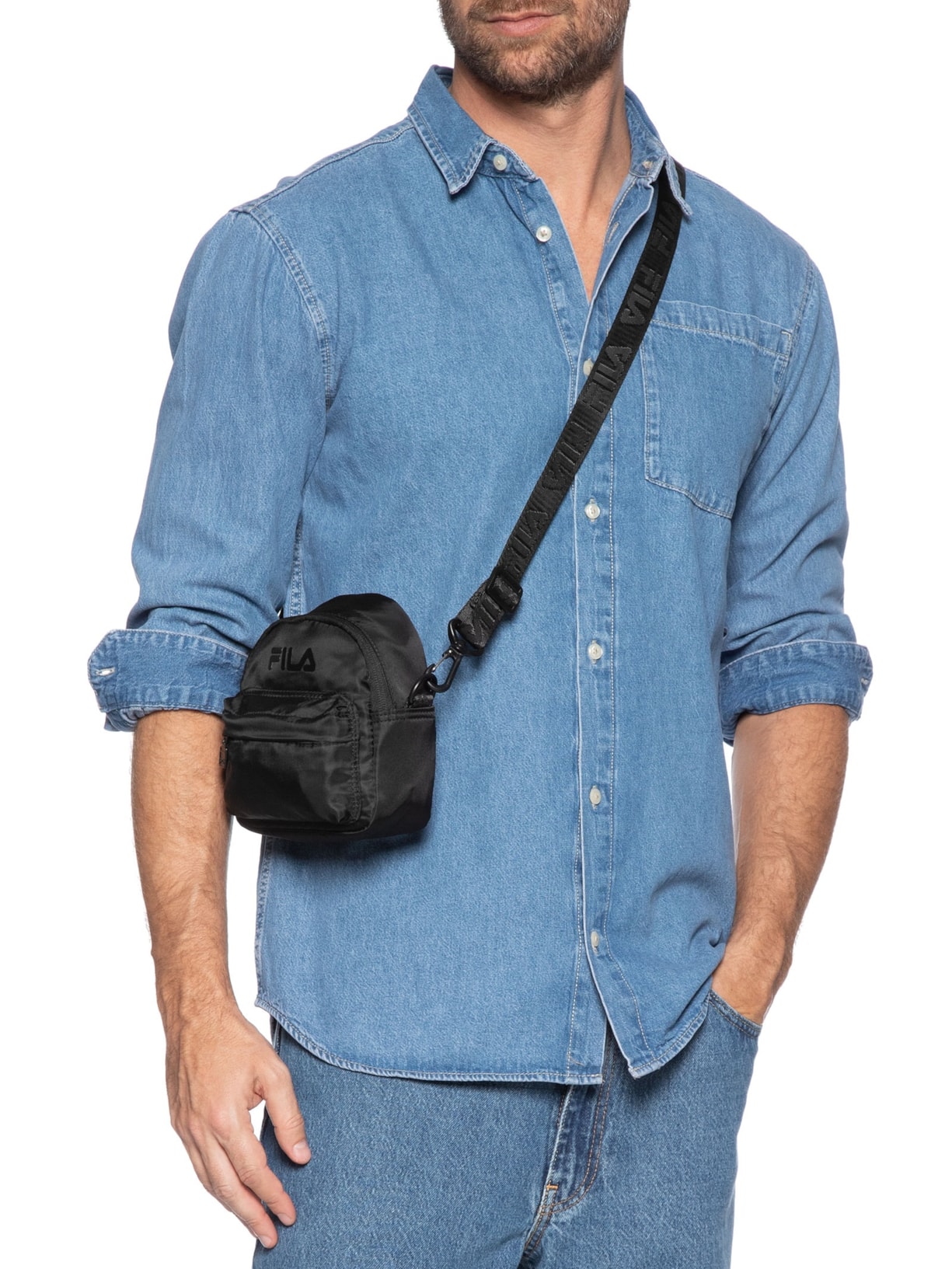 Bolsa Unissex Lateral Sport Style Preto Fila