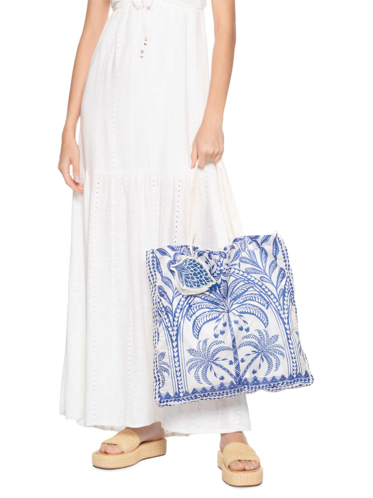 Bolsinha Feminina Me Leva Coqueiro De Flor Azul Farm Etc