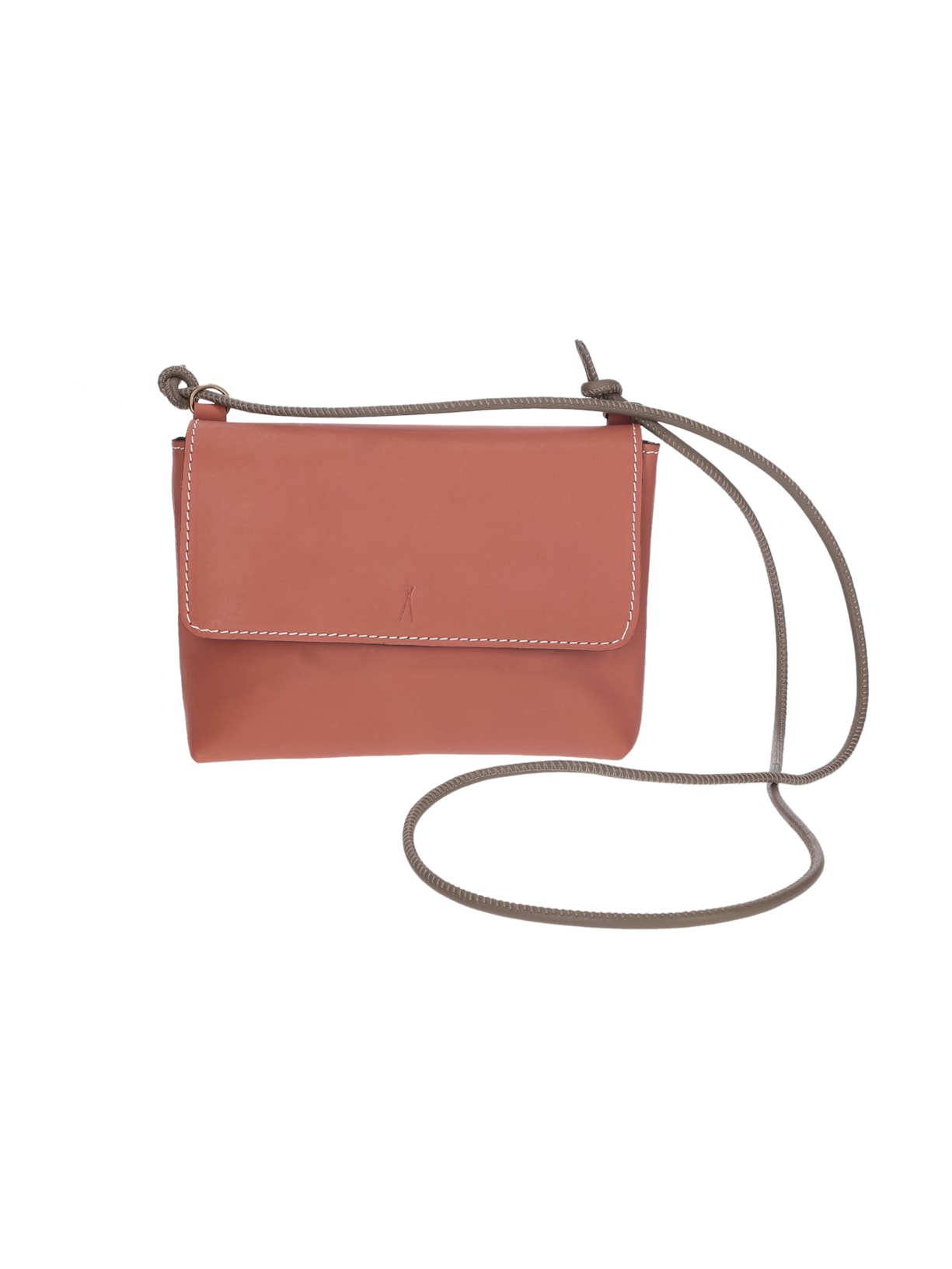 Bolsinha Roma Cordão Couro Terracota