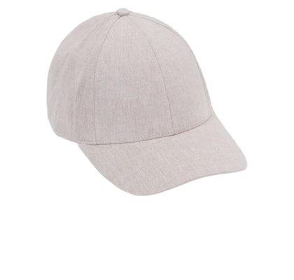 Boné Em Linho e Algodão - Bege
