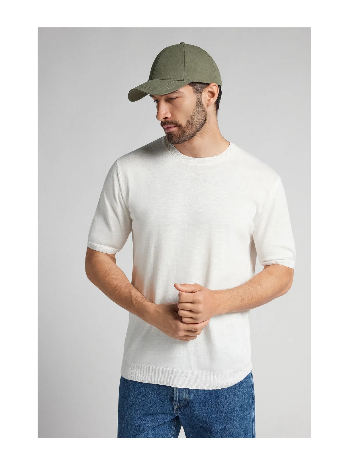 Boné Em Linho e Algodão Verde Intimissimi