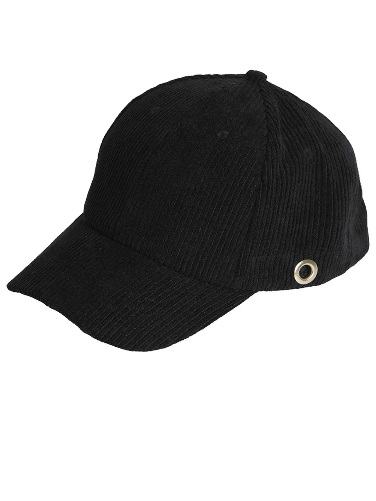 Boné Em Veludo Coletê Com Ilhós - Preto