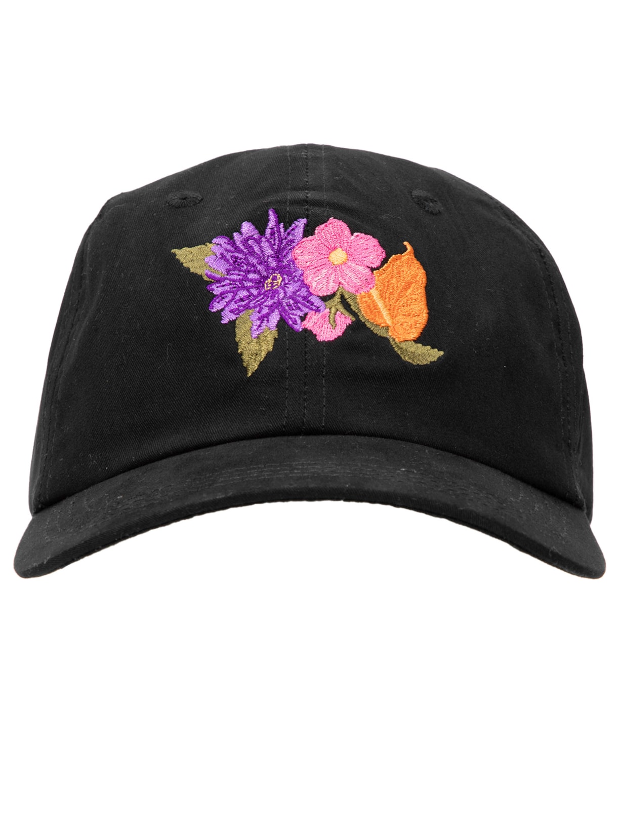Boné Feminino Bordado Floral - Preto