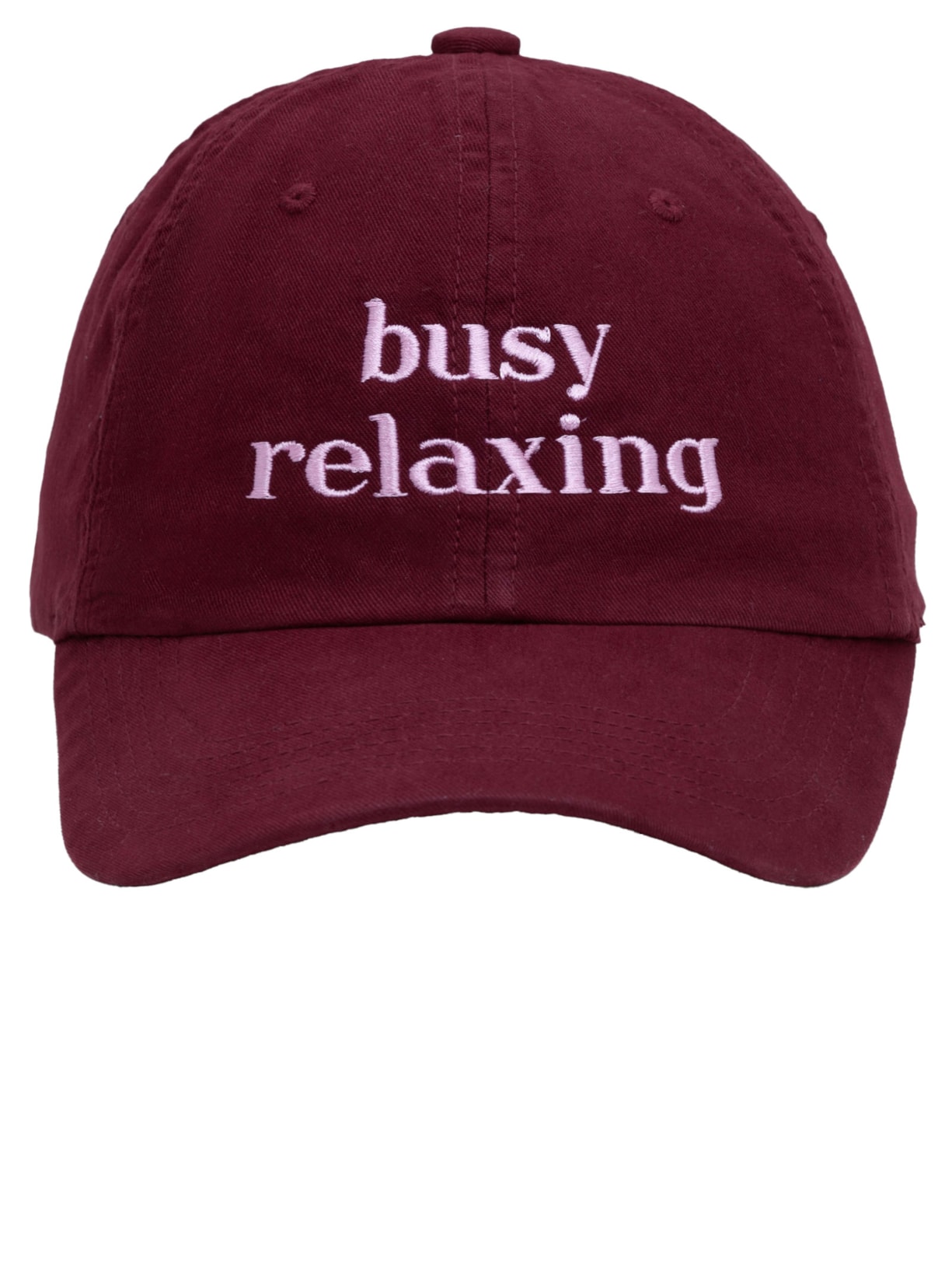 Boné Feminino Dad Hat Busy Relaxing - Vinho