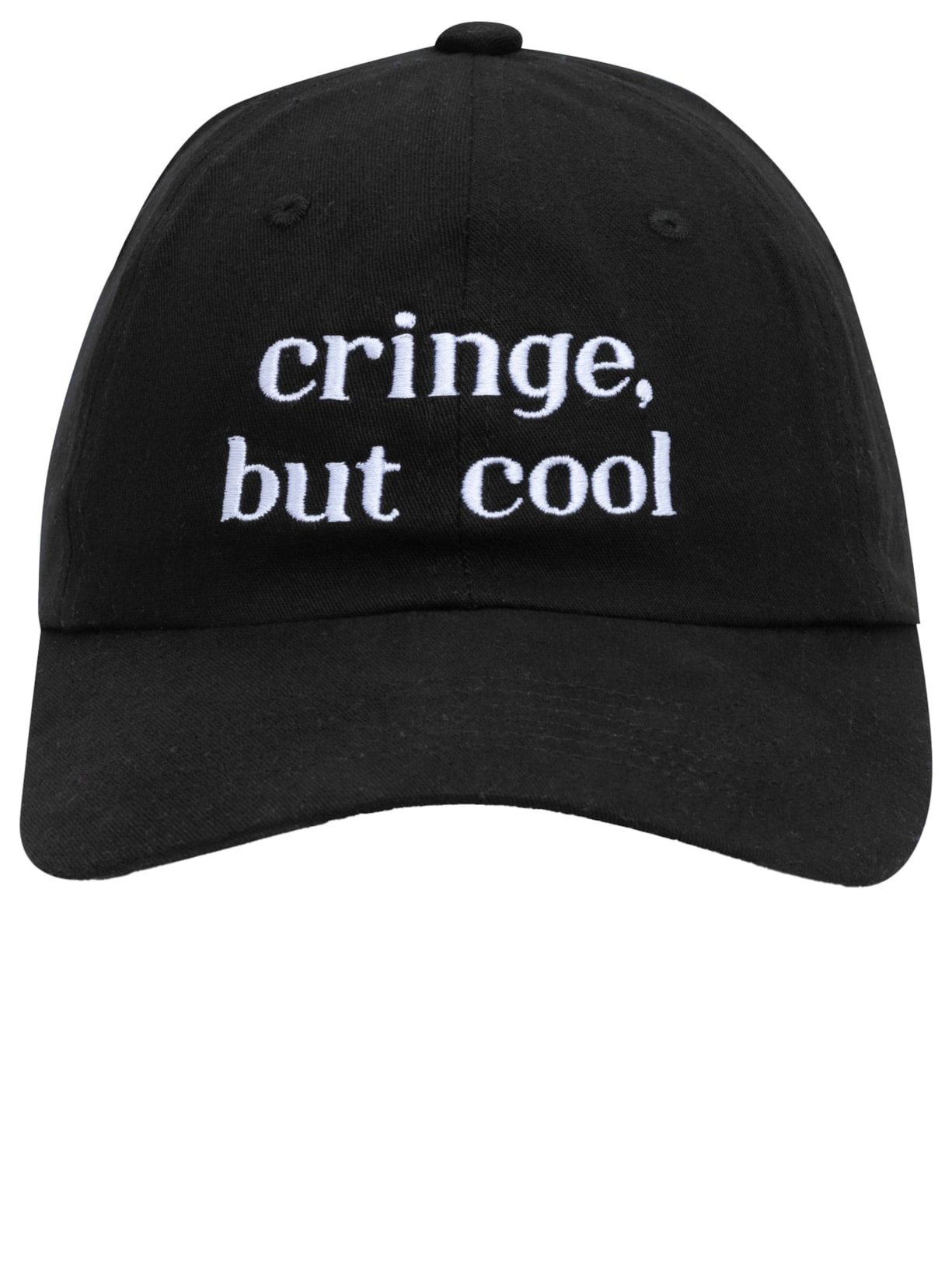 Boné Feminino Dad Hat Cringe, But Cool - Preto