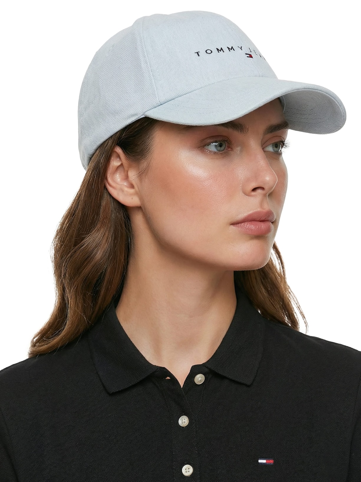 Boné Feminino Linear Denim Cap Azul Tommy Jeans