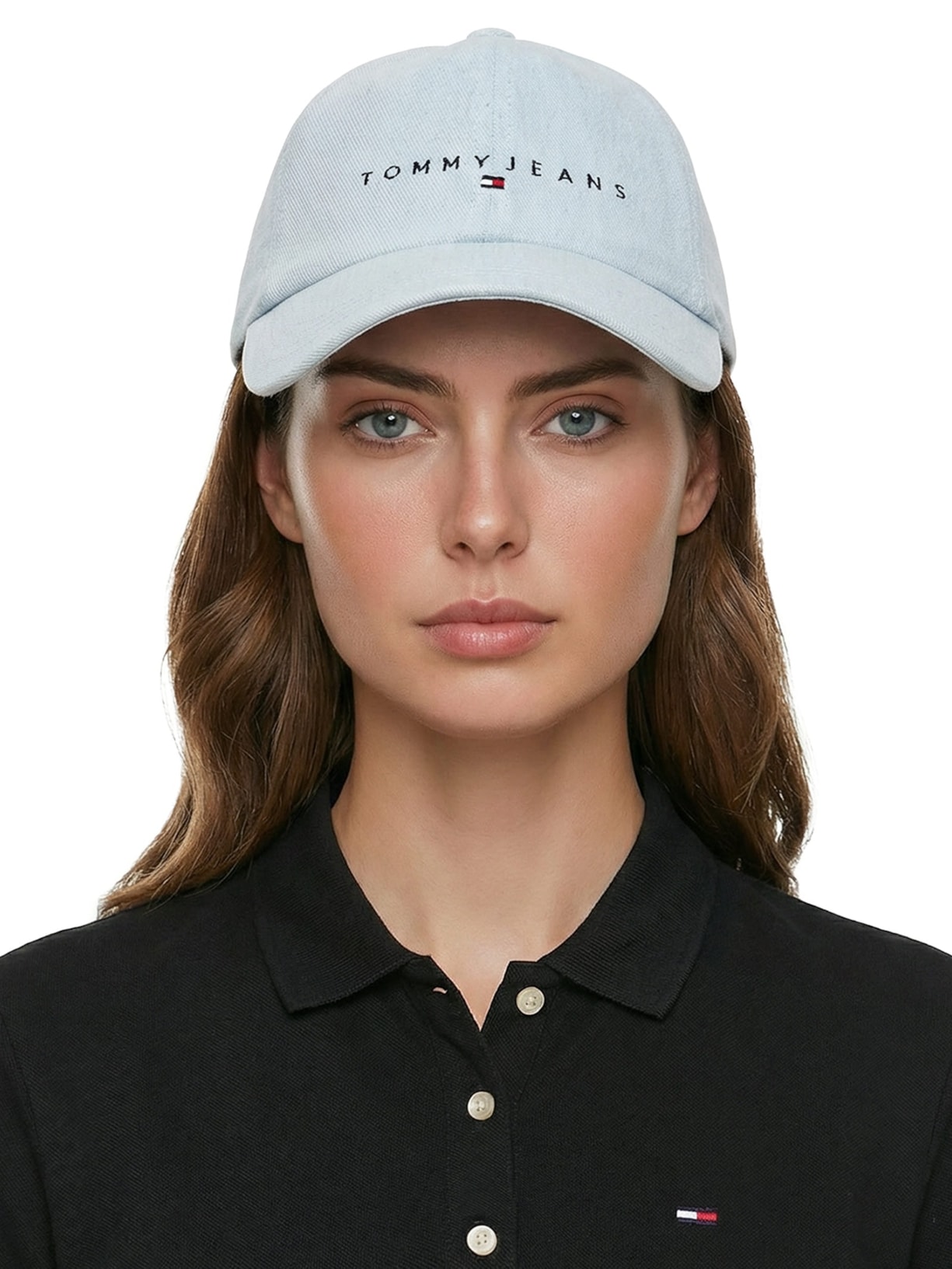 Boné Feminino Linear Denim Cap Azul Tommy Jeans