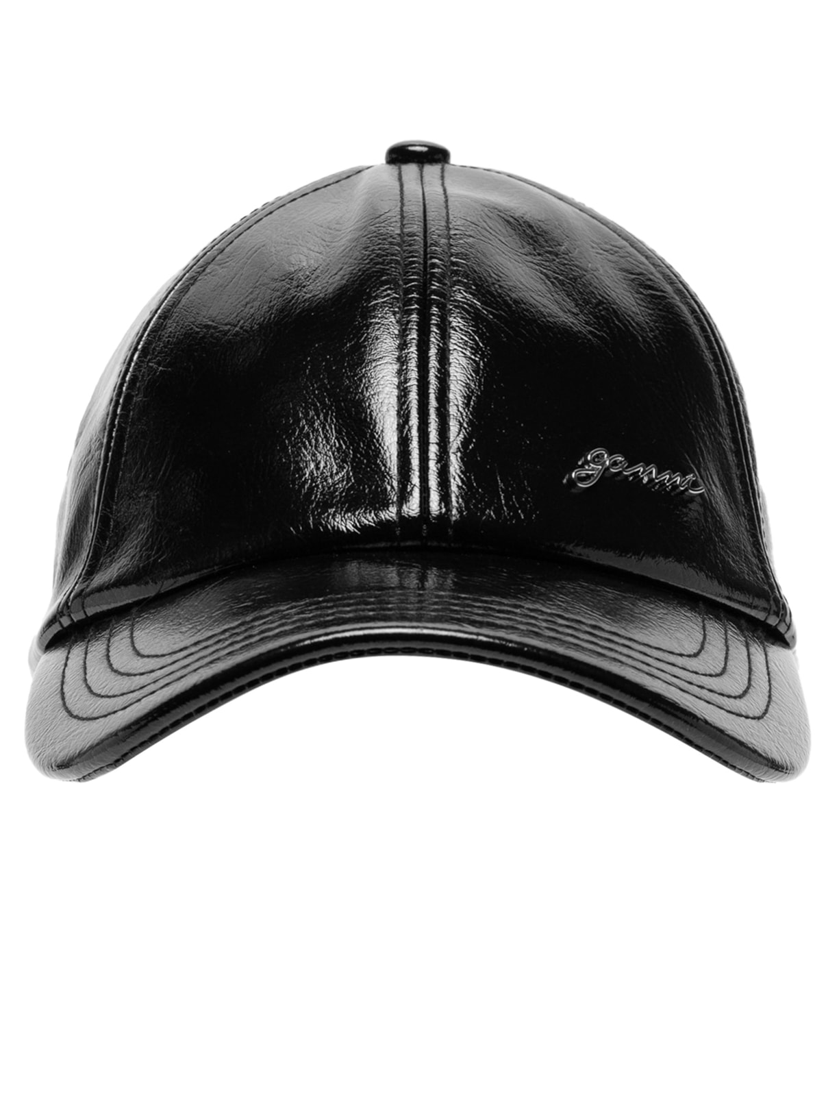 Boné Feminino Signature Naplack Preto Ganni