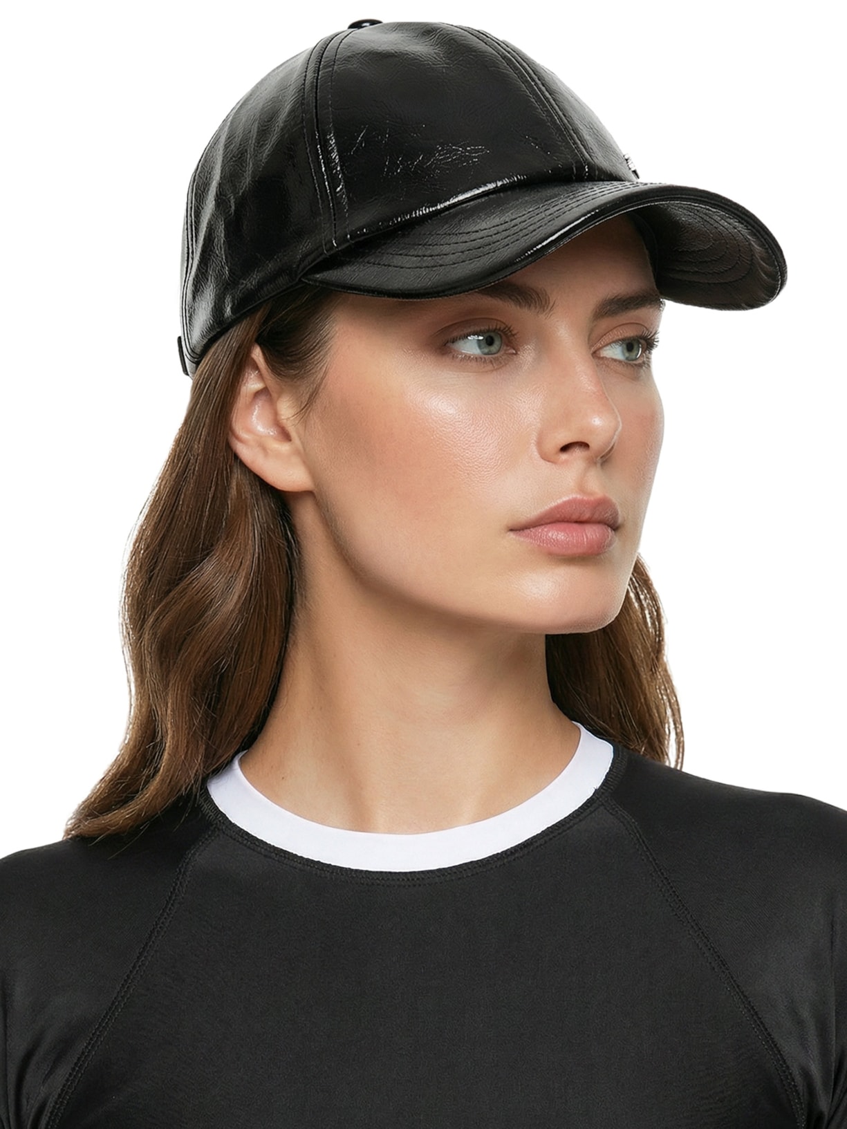 Boné Feminino Signature Naplack Preto Ganni