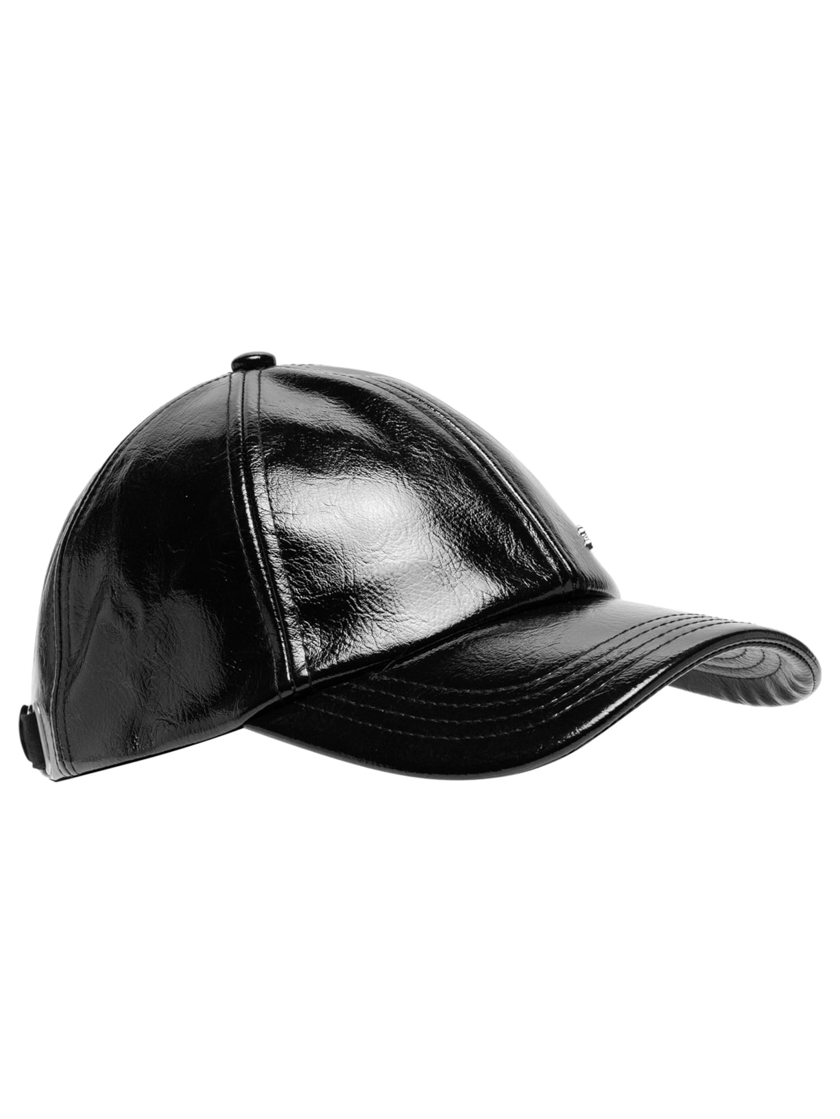 Boné Feminino Signature Naplack Preto Ganni