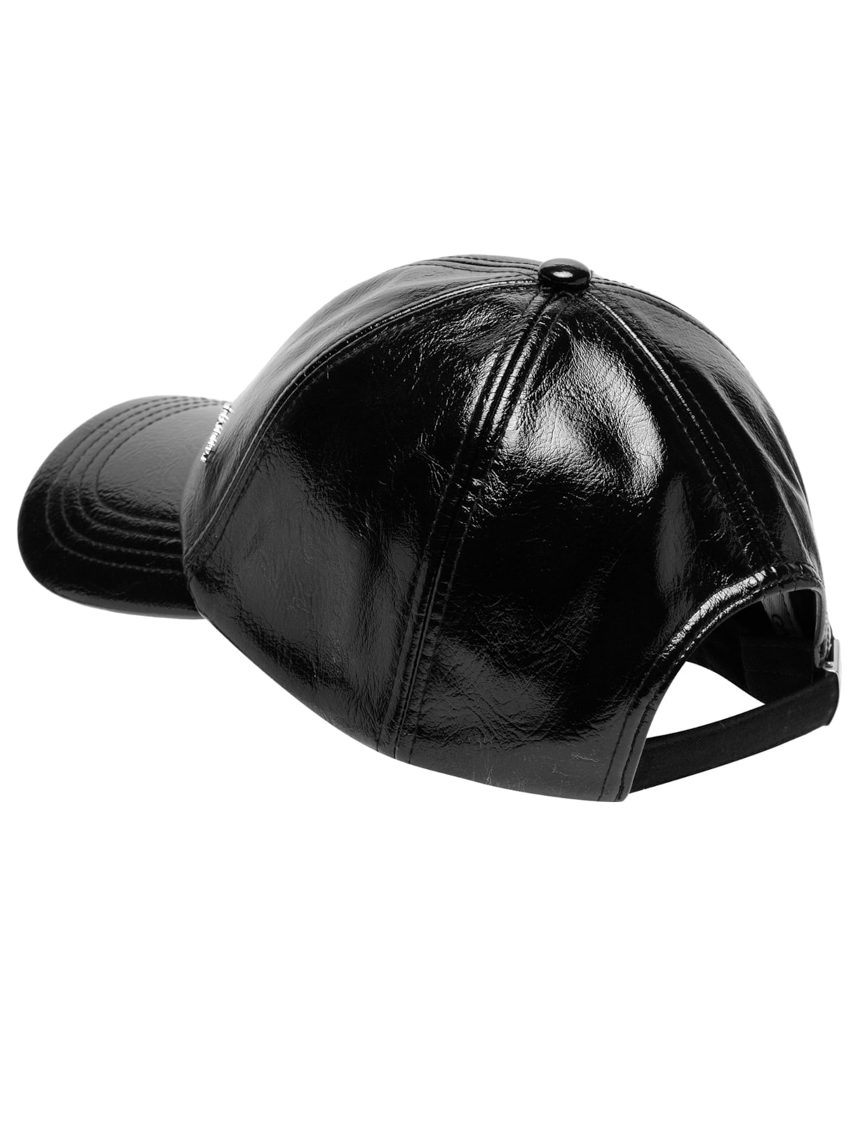 Boné Feminino Signature Naplack Preto Ganni