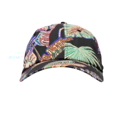 Boné Feminino Tropical Folhagem - Preto