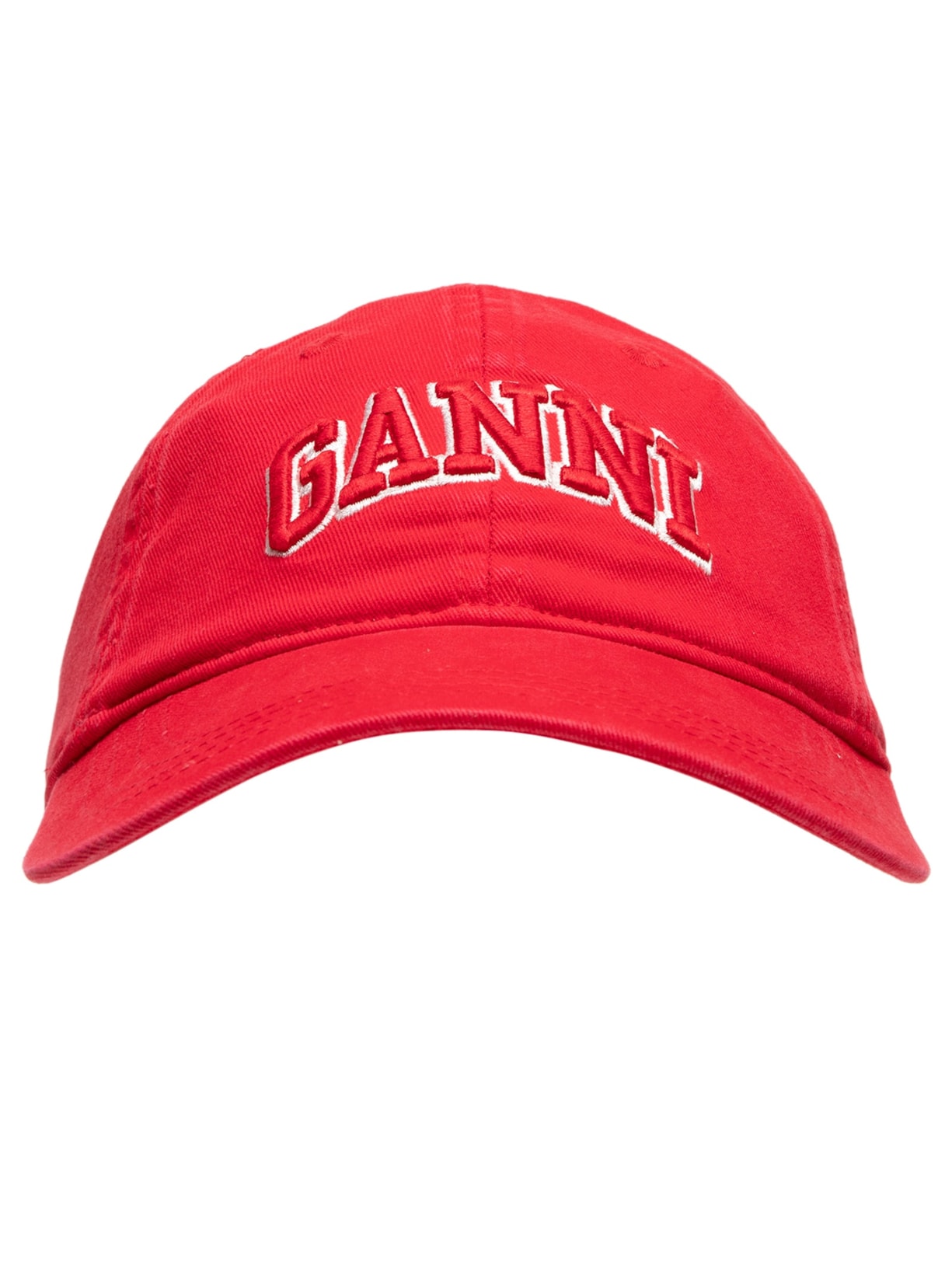 Boné Feminino Washed Cotton Canvas Cap Vermelho Ganni